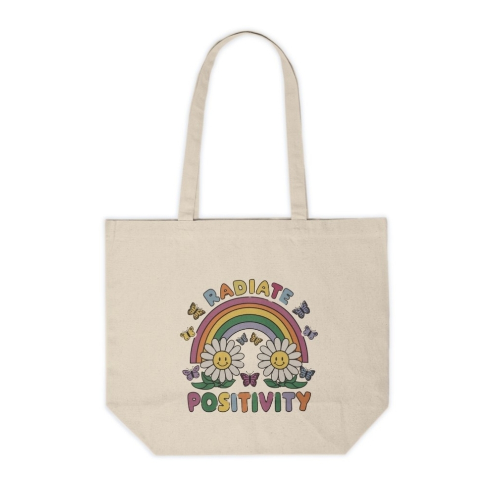 Radiate Positivity Custom Canvas Tote Bag